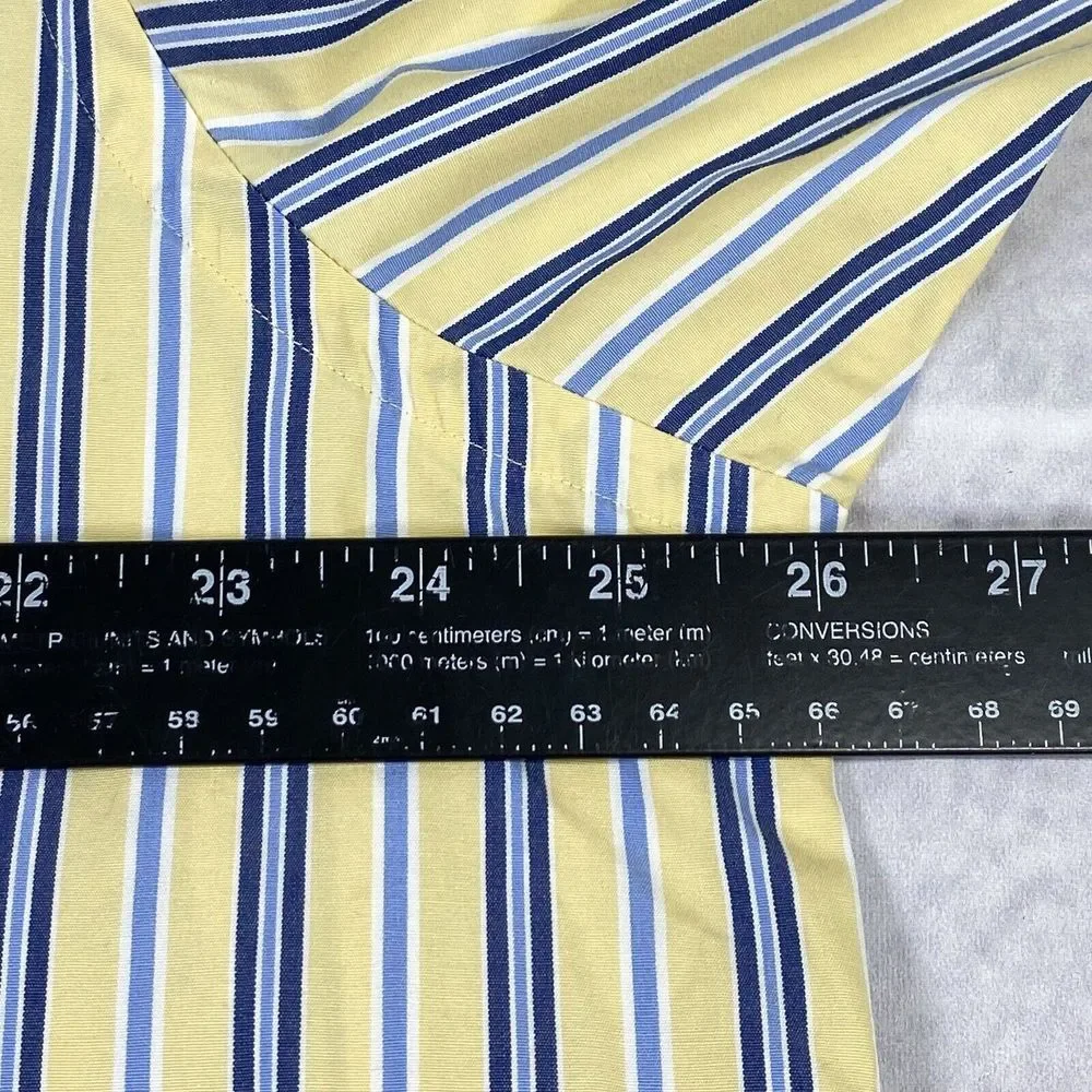 Polo by Ralph Lauren Westerton 2-Ply Shirt Mens XL Yellow Long Sleeve‎ Striped